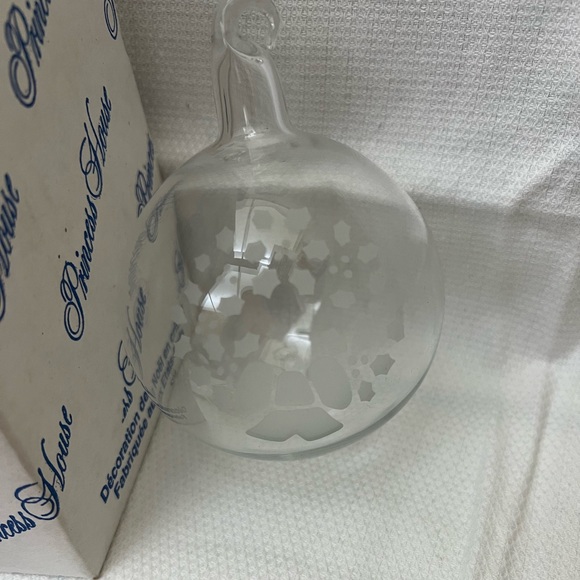 417 Princess House Handblown Crystal Ornament WREATH New In Box - Picture 5 of 5